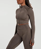 zipper crop top